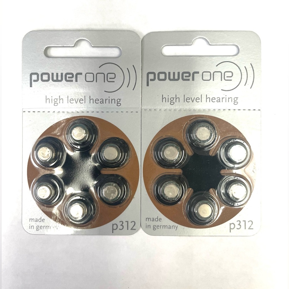 2 Packs Of  Power One High Level Hearing Aid Batteries.
